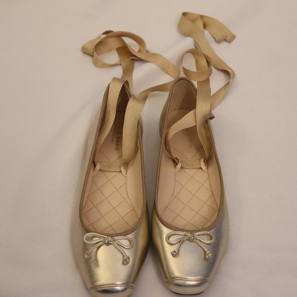 Cole Haan Shoes - Women's Cole Haan Gold Ballet Flats - Multi Sizes